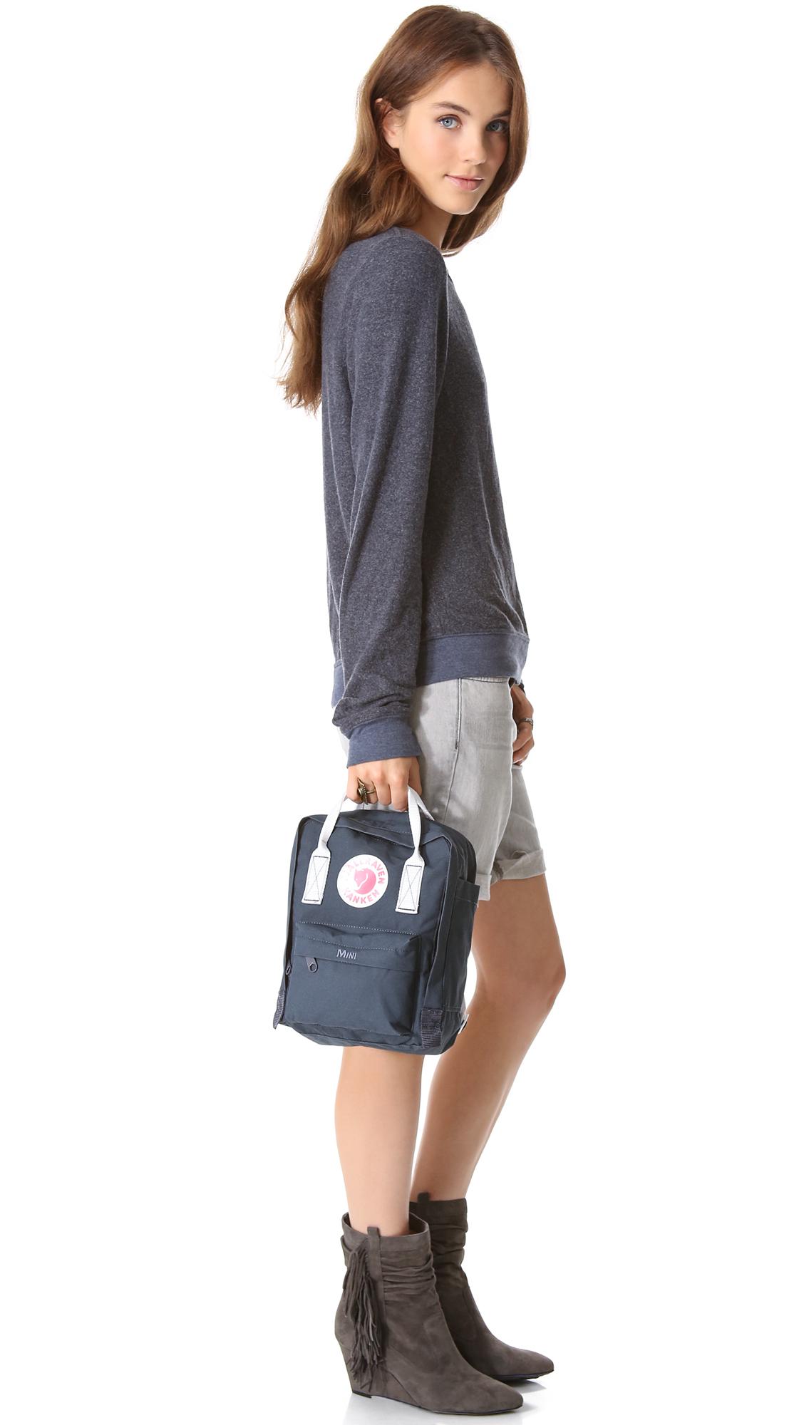 Fjallraven Kanken Mini Backpack in Navy/White (Blue) Lyst