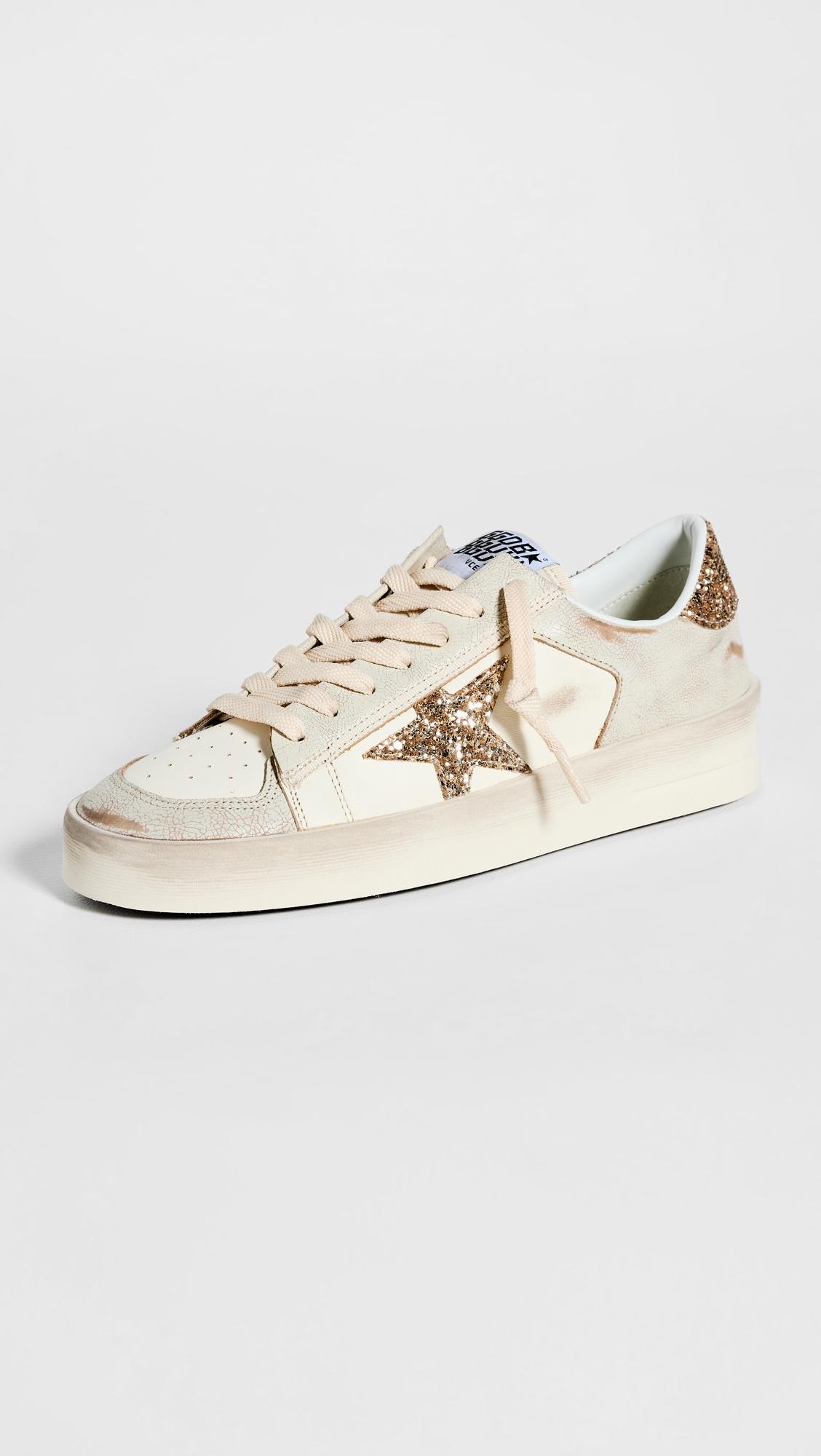 Golden Goose Stardan Vintage Leather Glitter Sneakers in