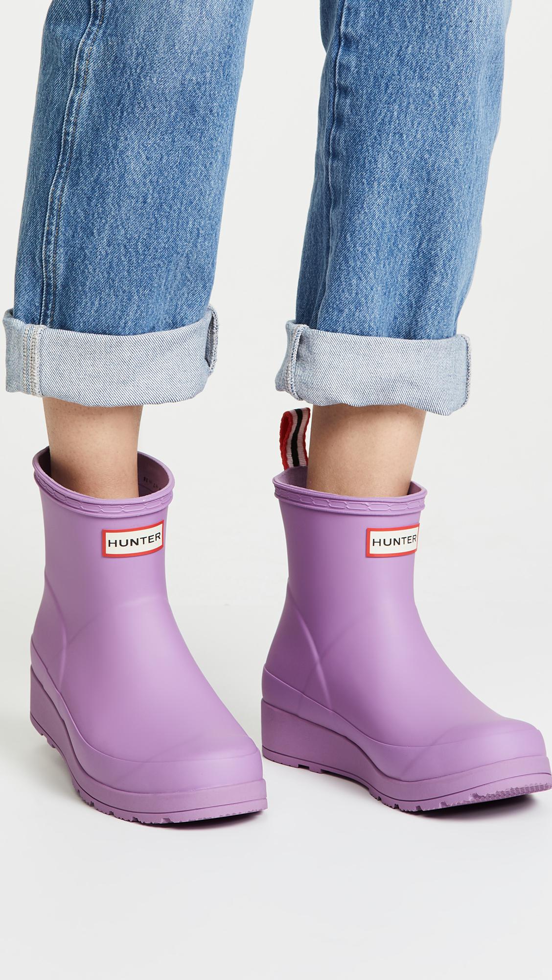 lilac hunter boots