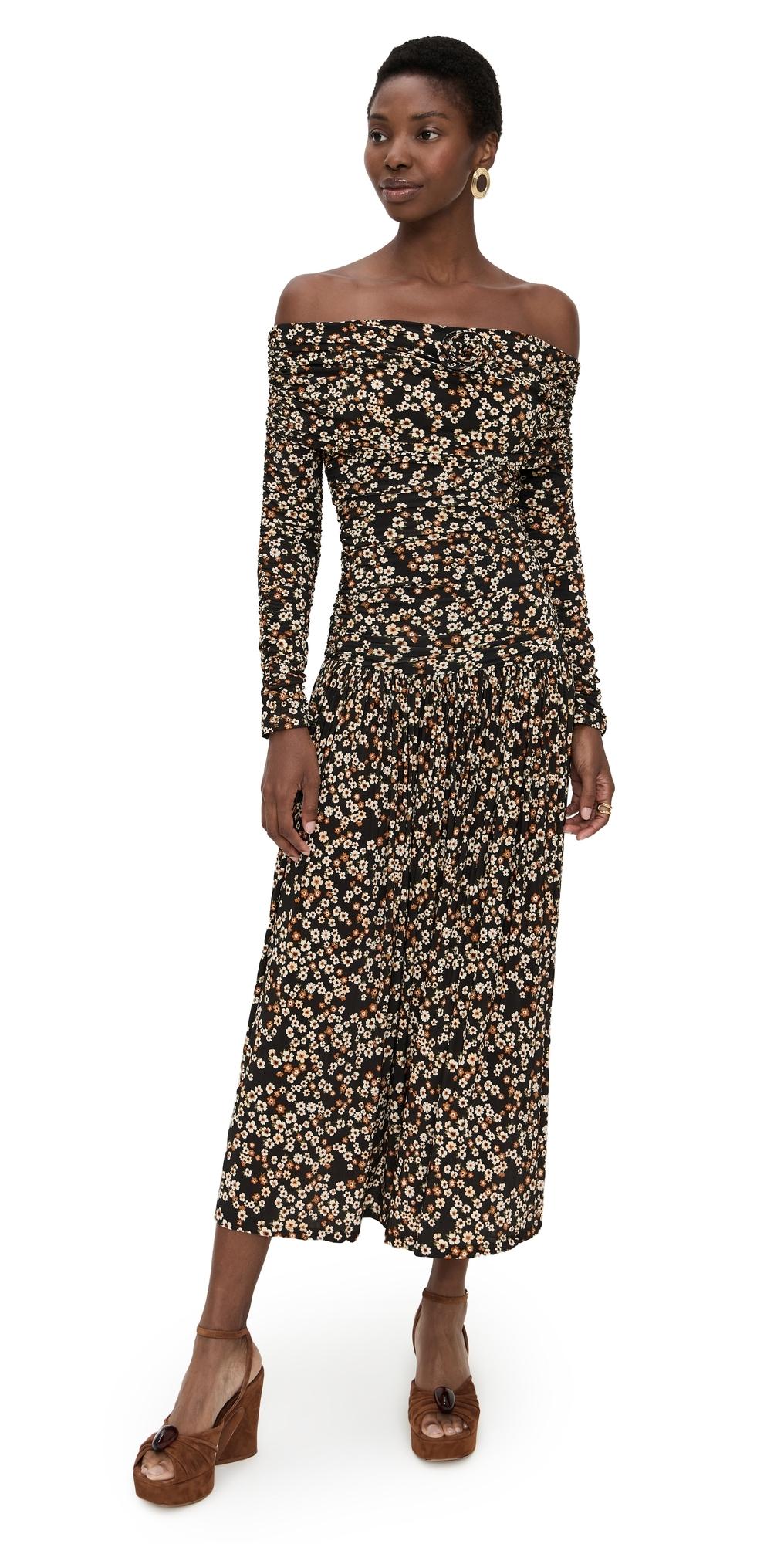 FARM Rio Tiny Flowers Long Sleeve Maxi Dress | Lyst FARM Rio Tiny Flowers Long Sleeve Maxi Dress | Lyst