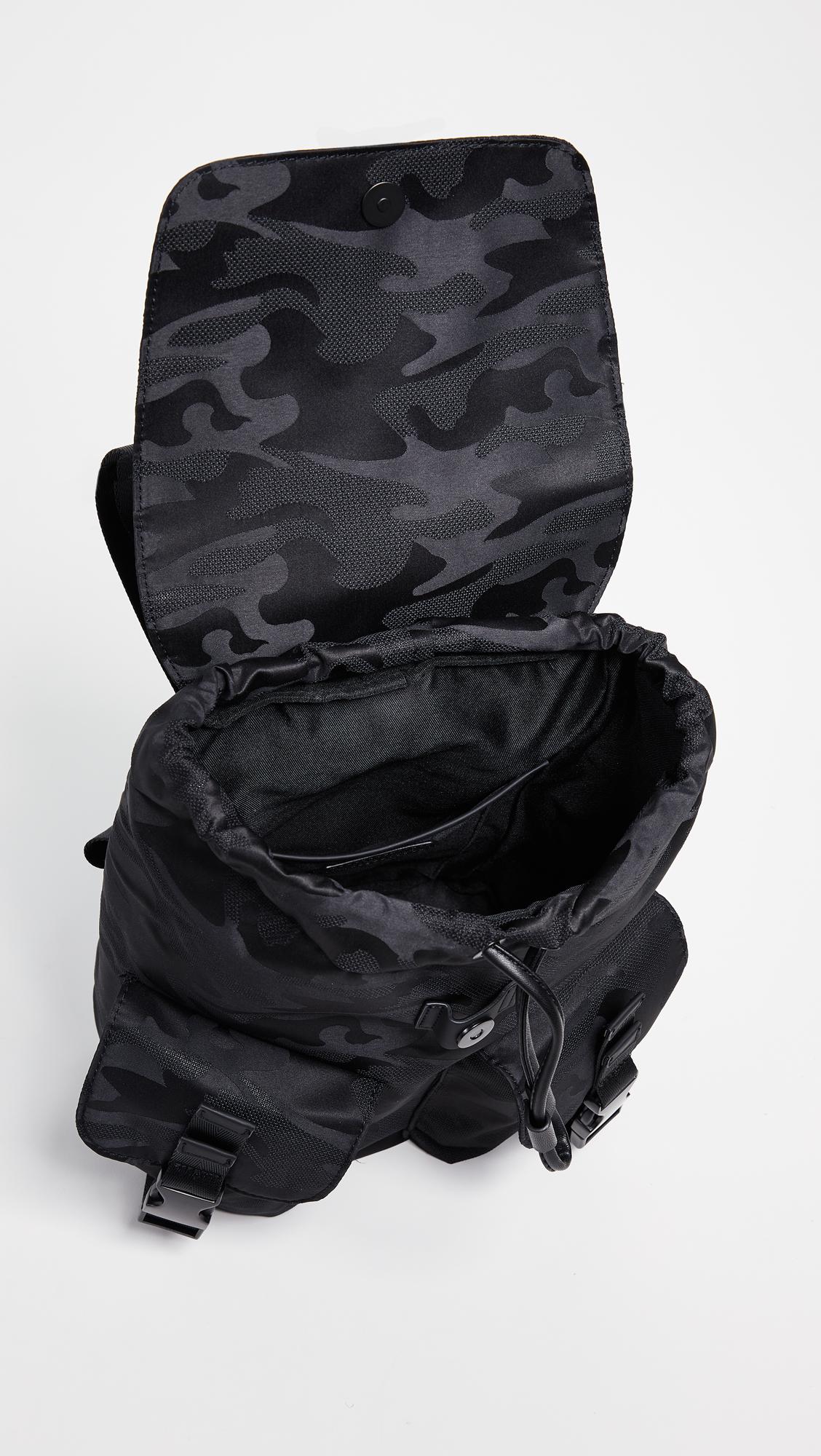 Kendall And Kylie Camo Large Backpack, Black - 98% polyester