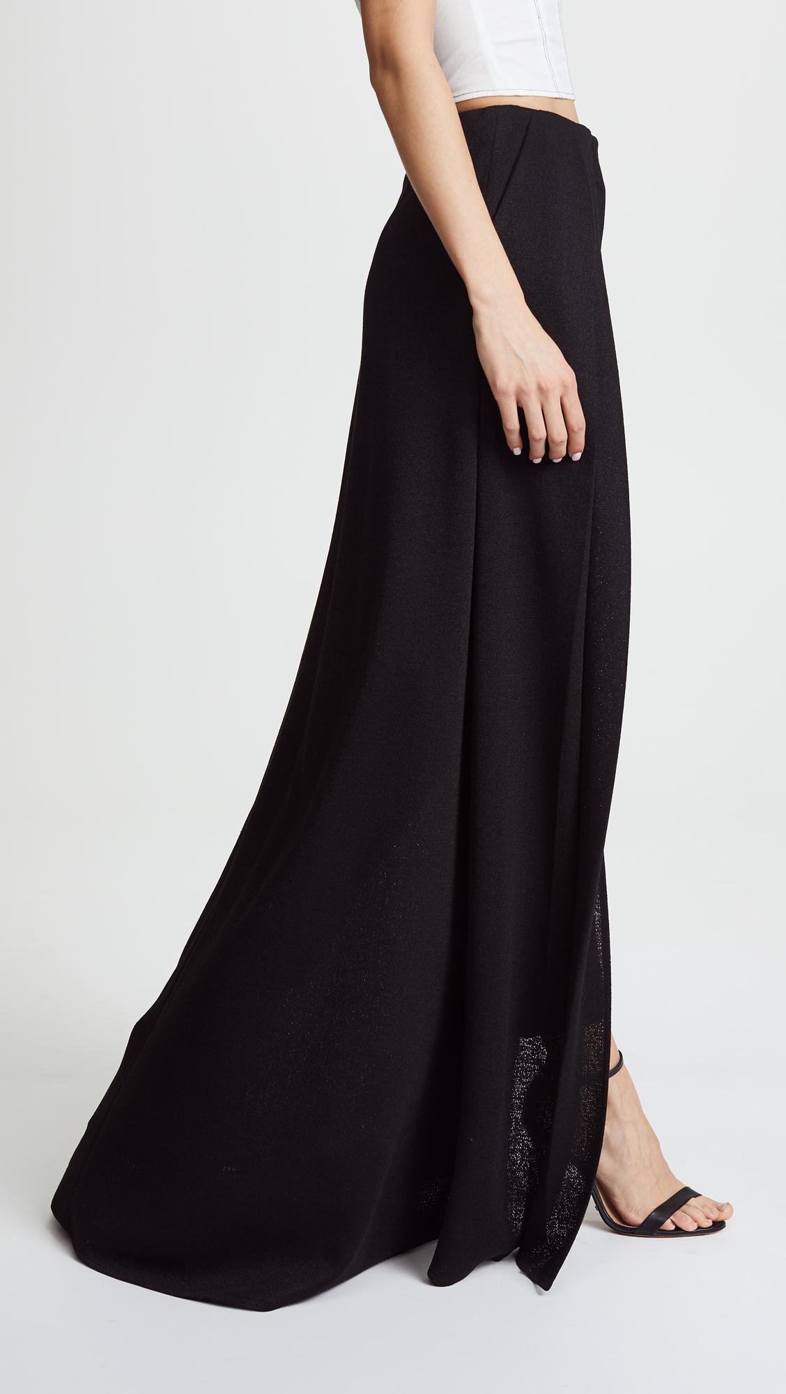 Hellessy Synthetic River Slim Pants With Skirt Overlay in Black - Lyst