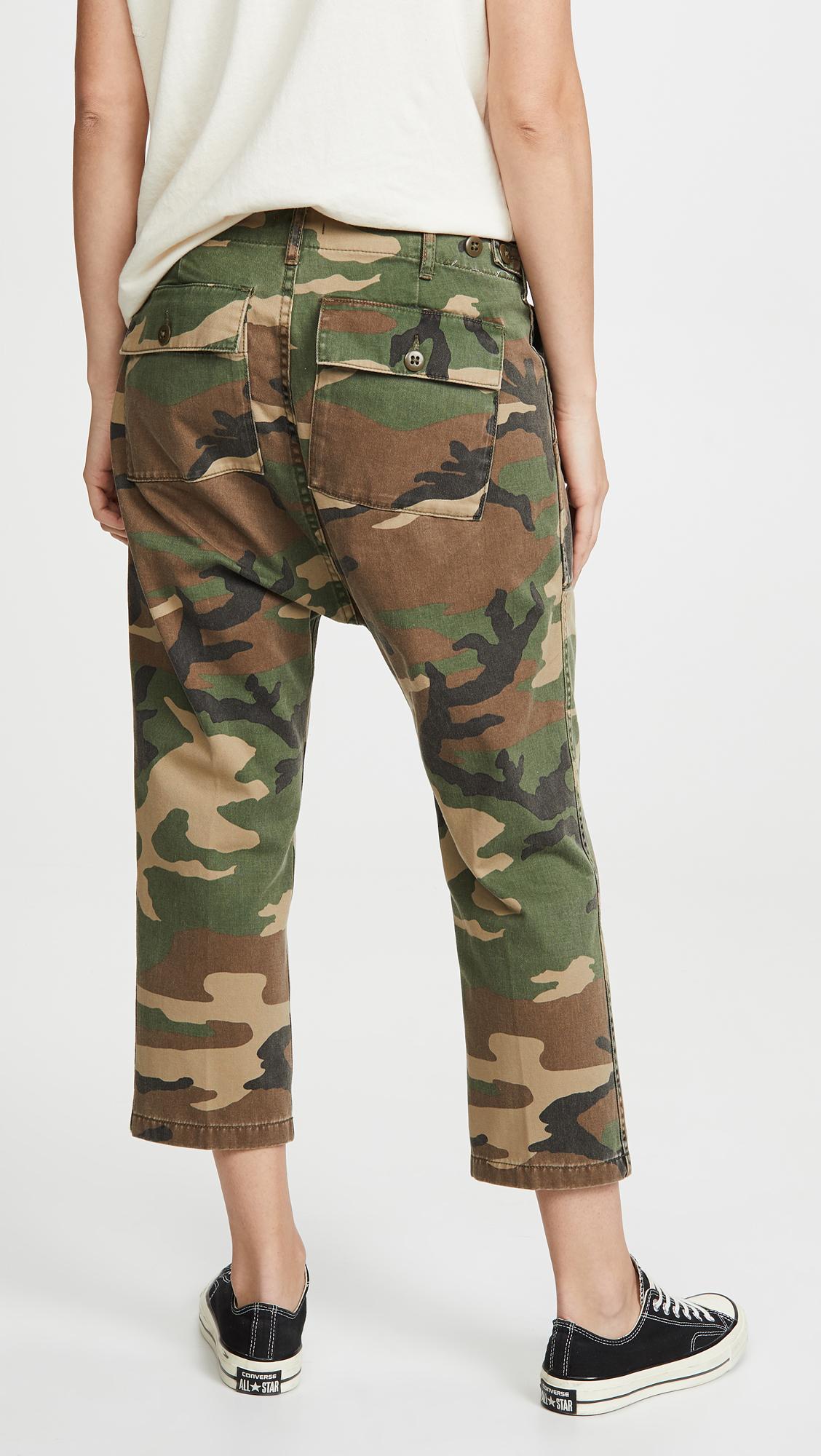 camo drop crotch pants