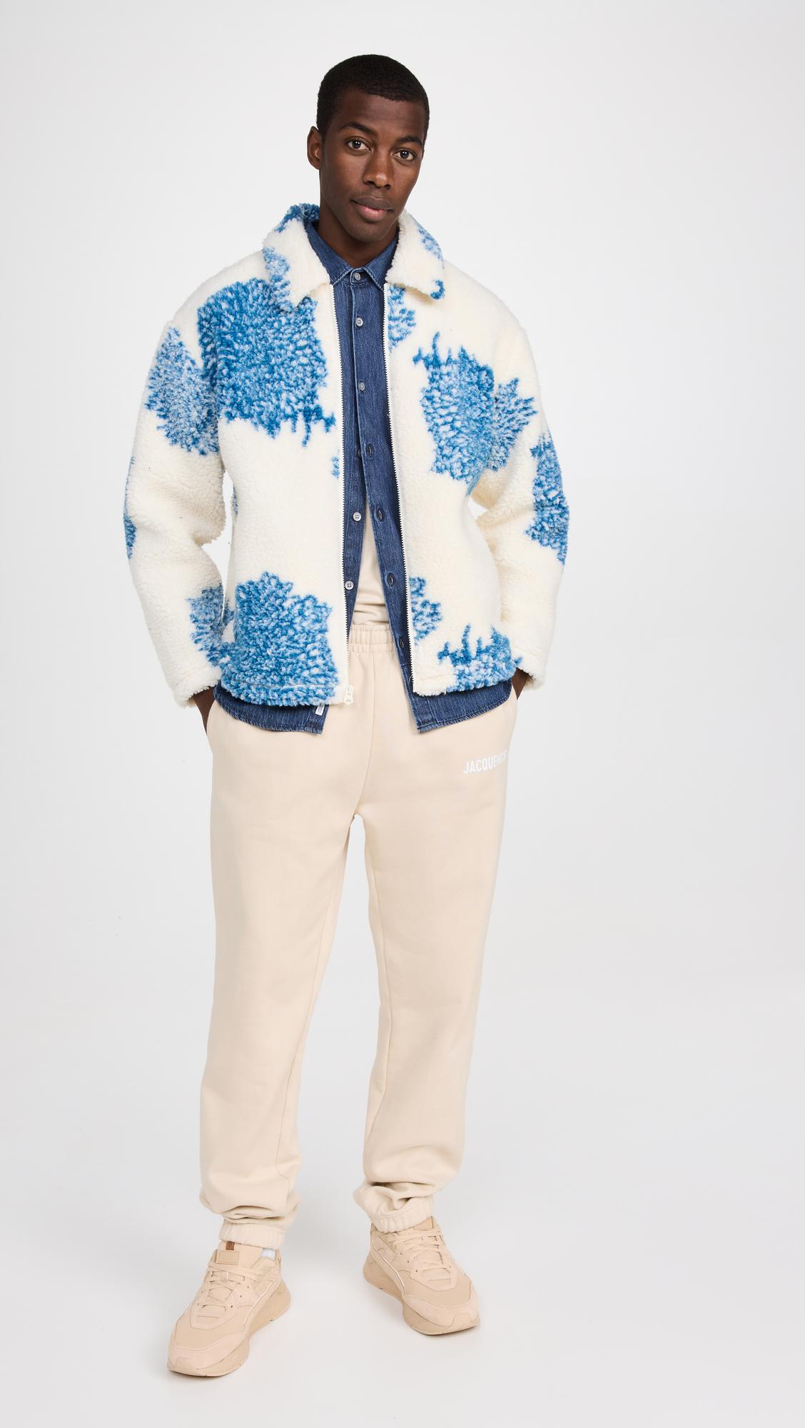 Obey Bistro Sherpa Jacket in Blue for Men Lyst