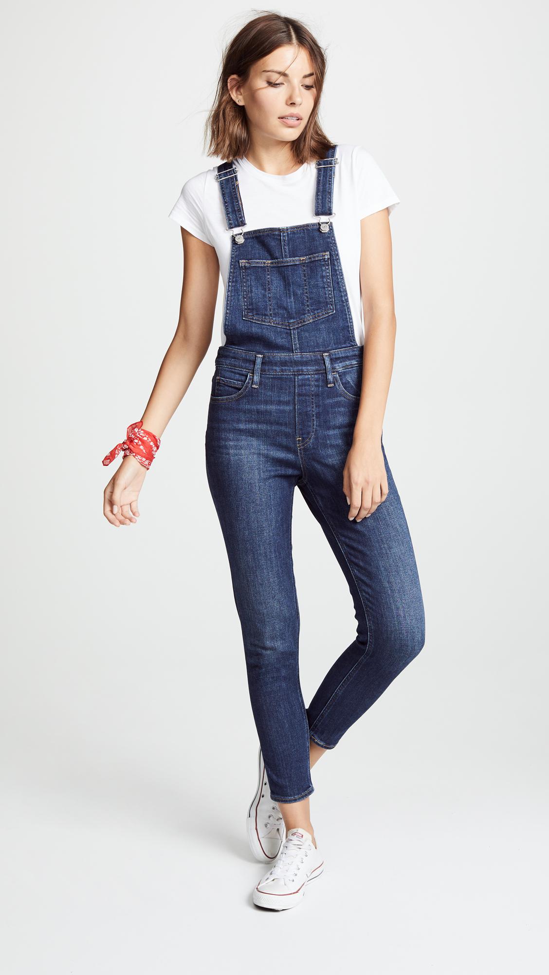 Levi's Skinny Overalls in Blue | Lyst