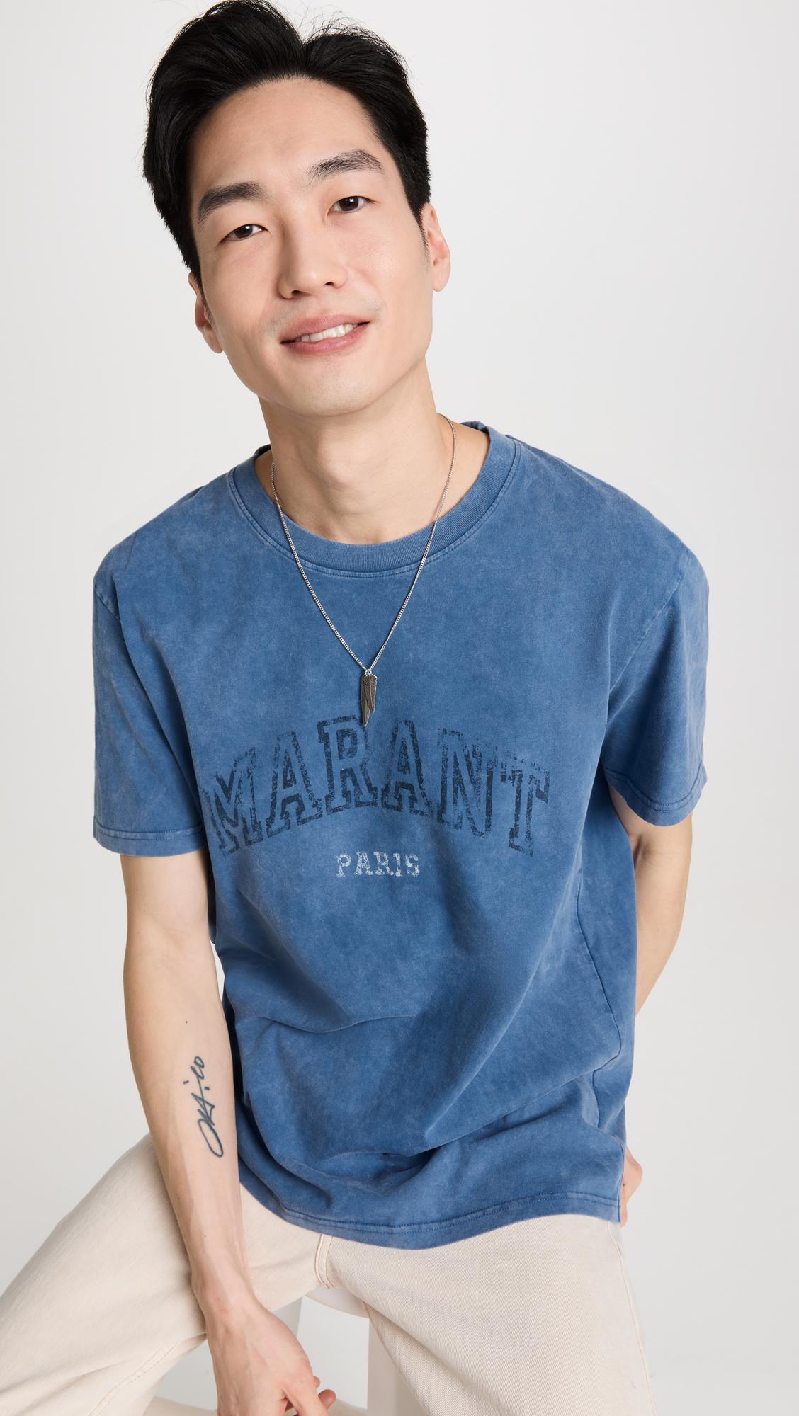 Isabel Marant Honore Tee in Blue for Men | Lyst