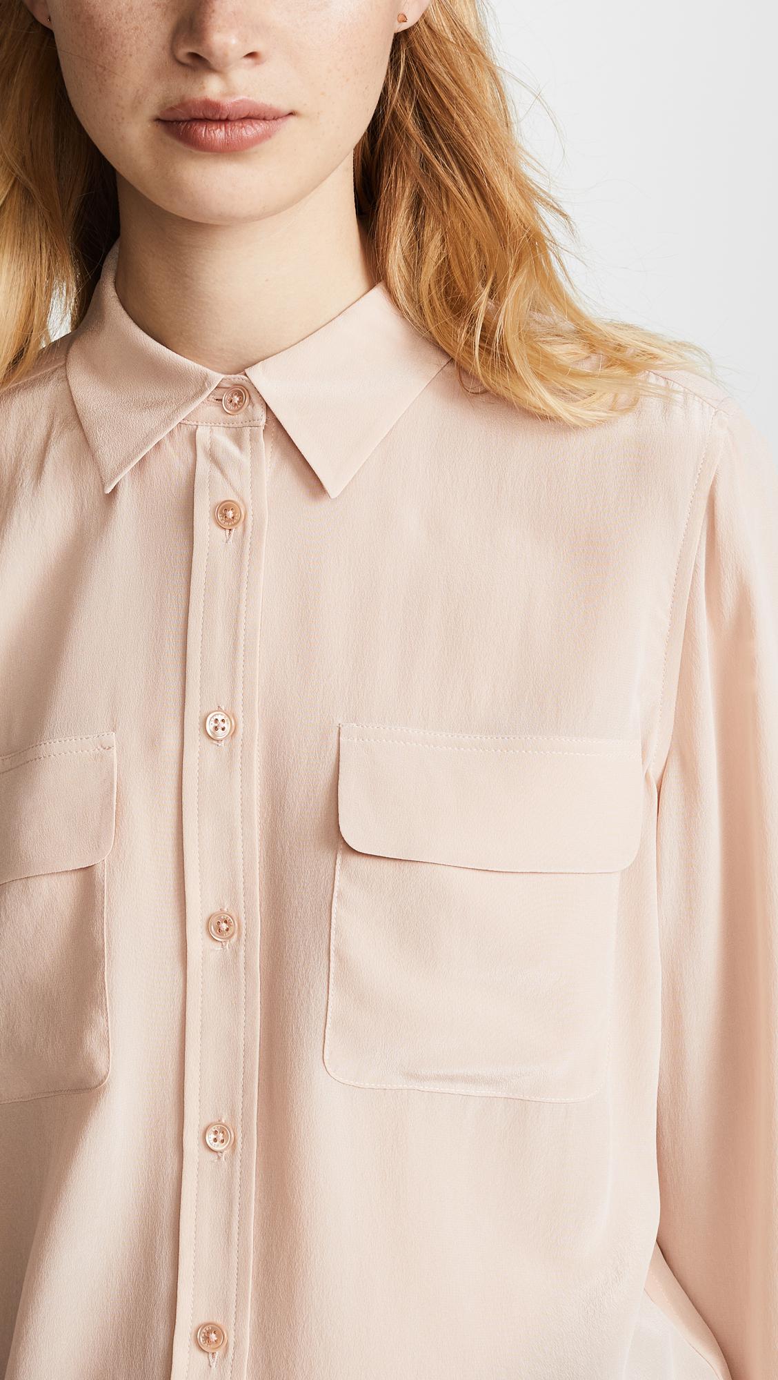 Lyst Equipment Slim Signature Blouse