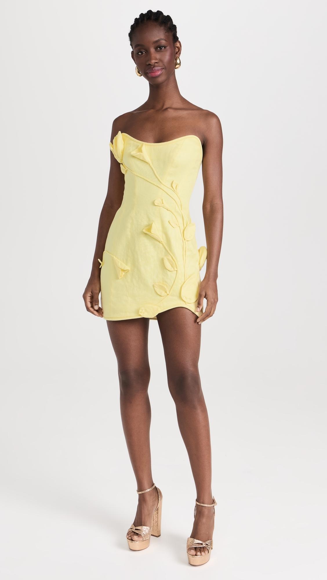 Zimmermann Matchmaker Rose Mini Dress in Yellow | Lyst