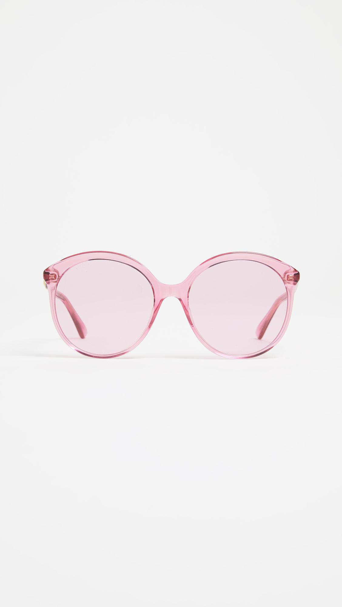 gucci pink round sunglasses