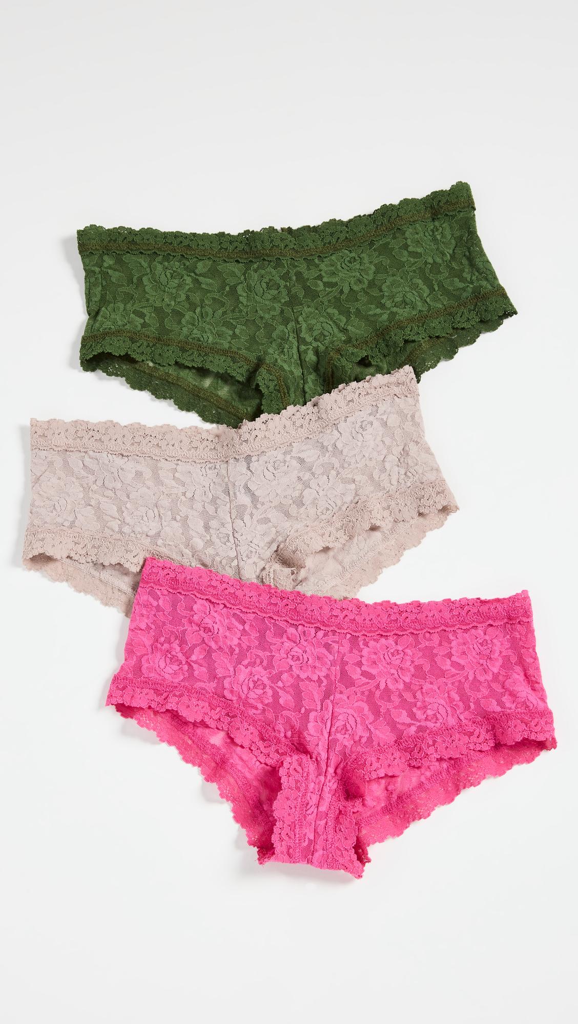 Hanky Panky Signature Lace Boy Shorts 3 Pack in Green Lyst