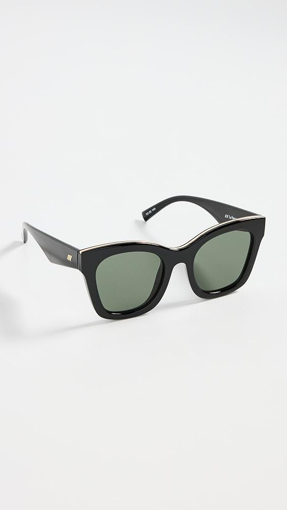 Le Specs Showstopper Sunglasses in Black | Lyst