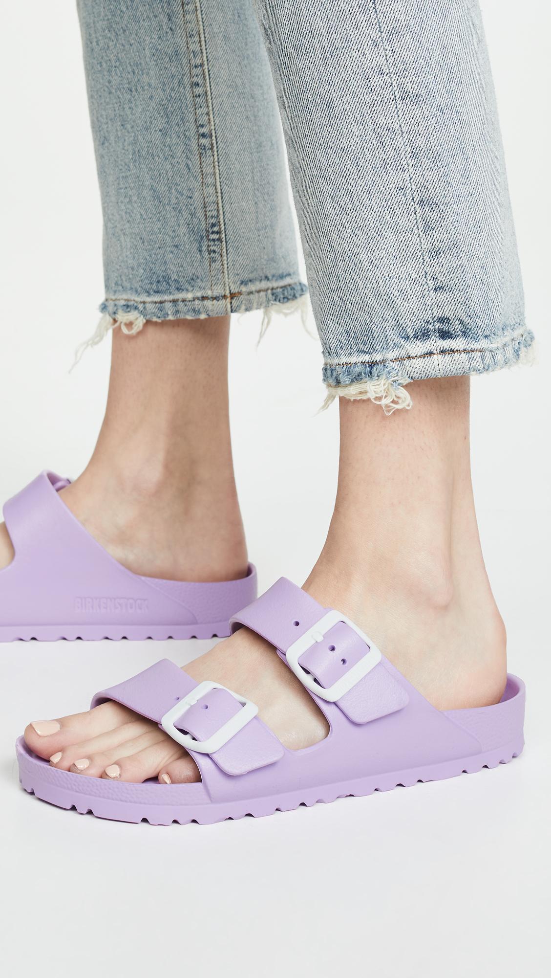 Birkenstock Arizona Eva Essentials Slide Sandals in Lavender (Purple) -  Save 85% - Lyst