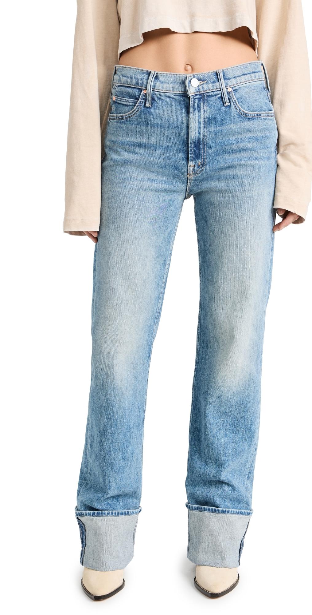 Mother The Duster Skimp Cuff Jeans in Blue