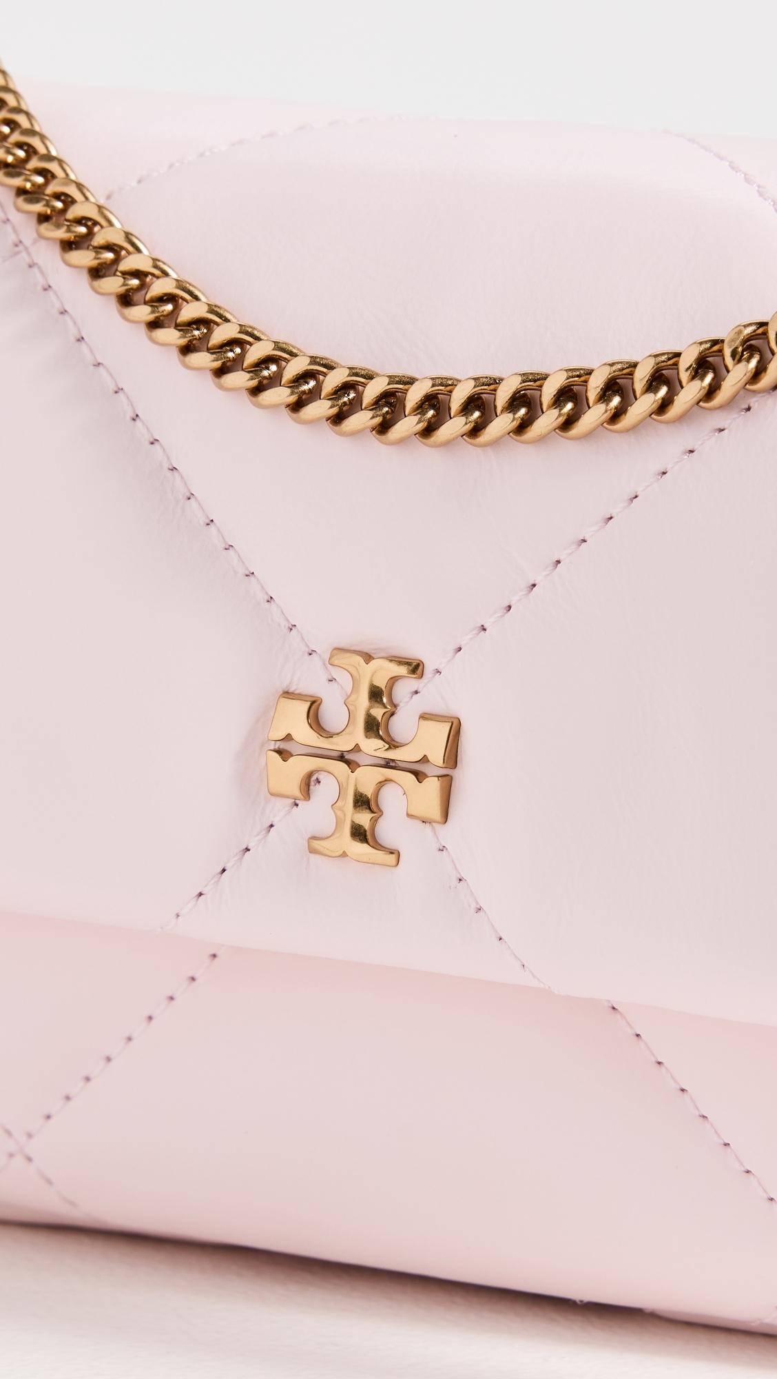 Tory Burch Mini Kira Diamond Quilted Flap in Pink | Lyst