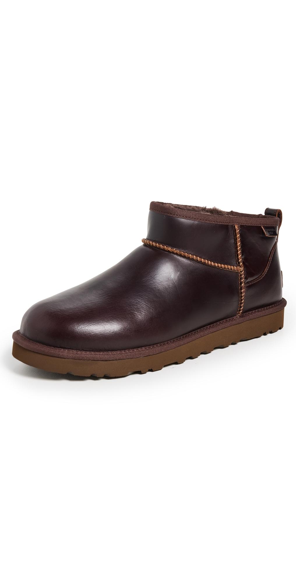 UGG Classic Ultra Mini Regen Leather Boots for Men | Lyst