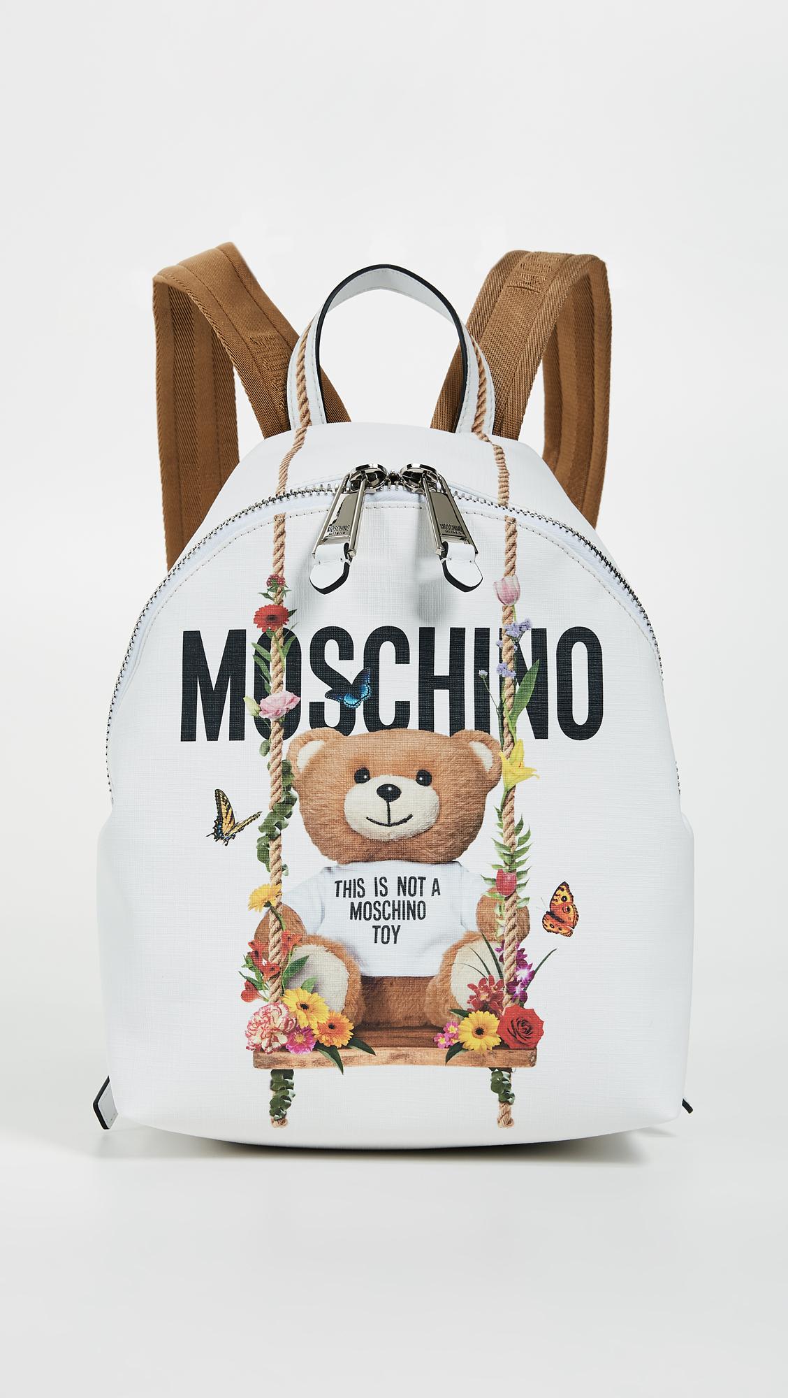 Moschino Bear Backpack in White - Lyst