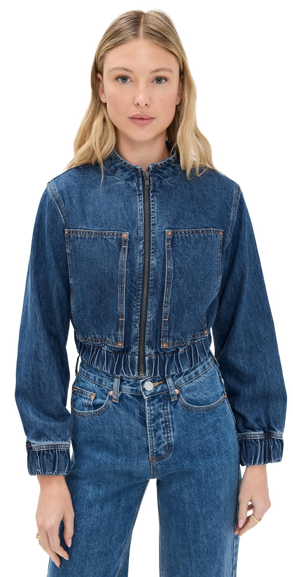 Alice + Olivia Mateo Denim Carpenter Jacket in Blue | Lyst