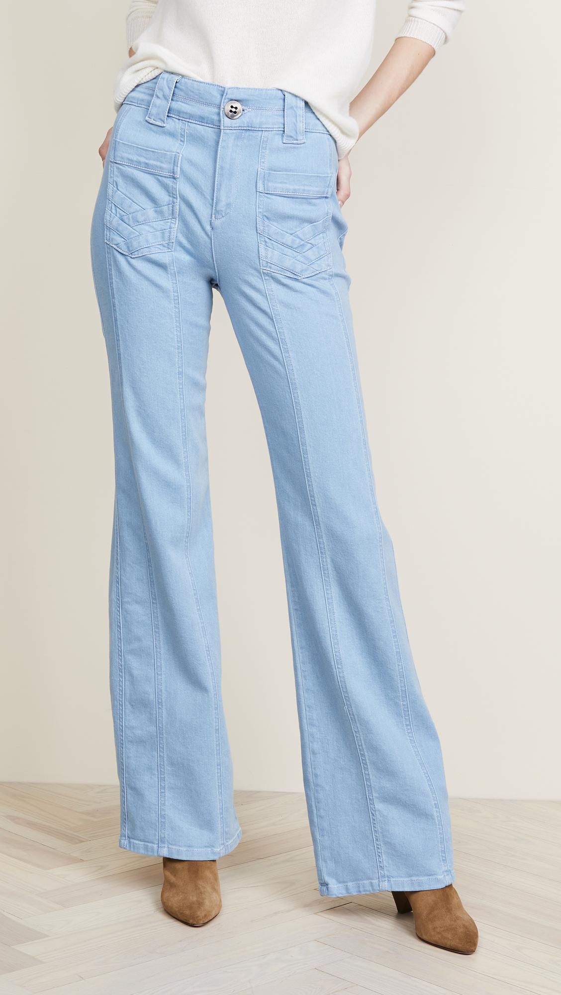 Victoria, Victoria Beckham Denim 70's Wide Leg Jeans in Blue - Lyst