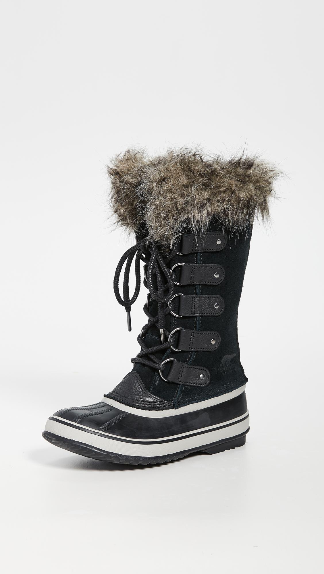 sorel joan of arctic boots black size 8