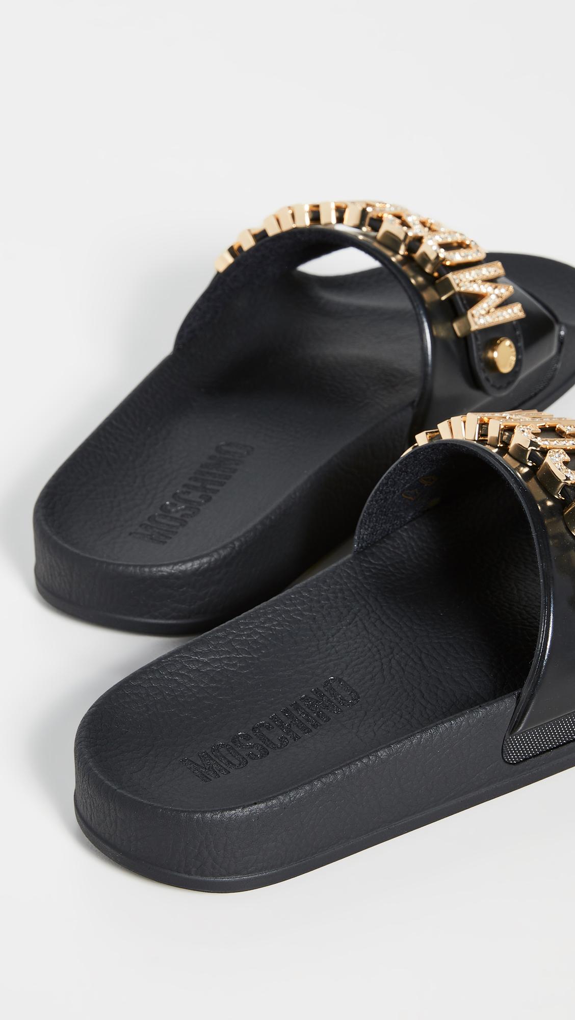 moschino slides on sale