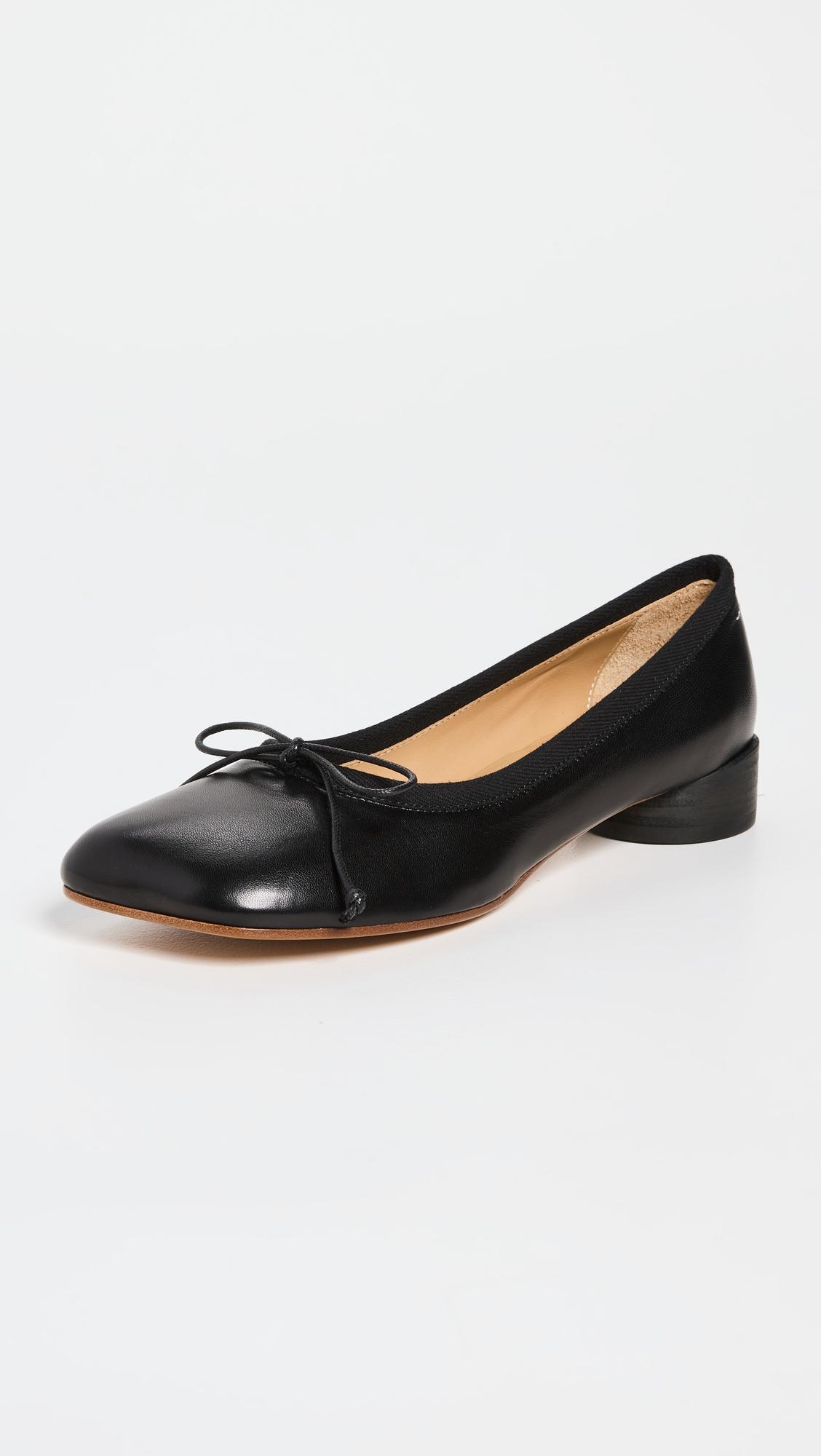 MM6 by Maison Martin Margiela Ballet Shoe Flats in Black Lyst