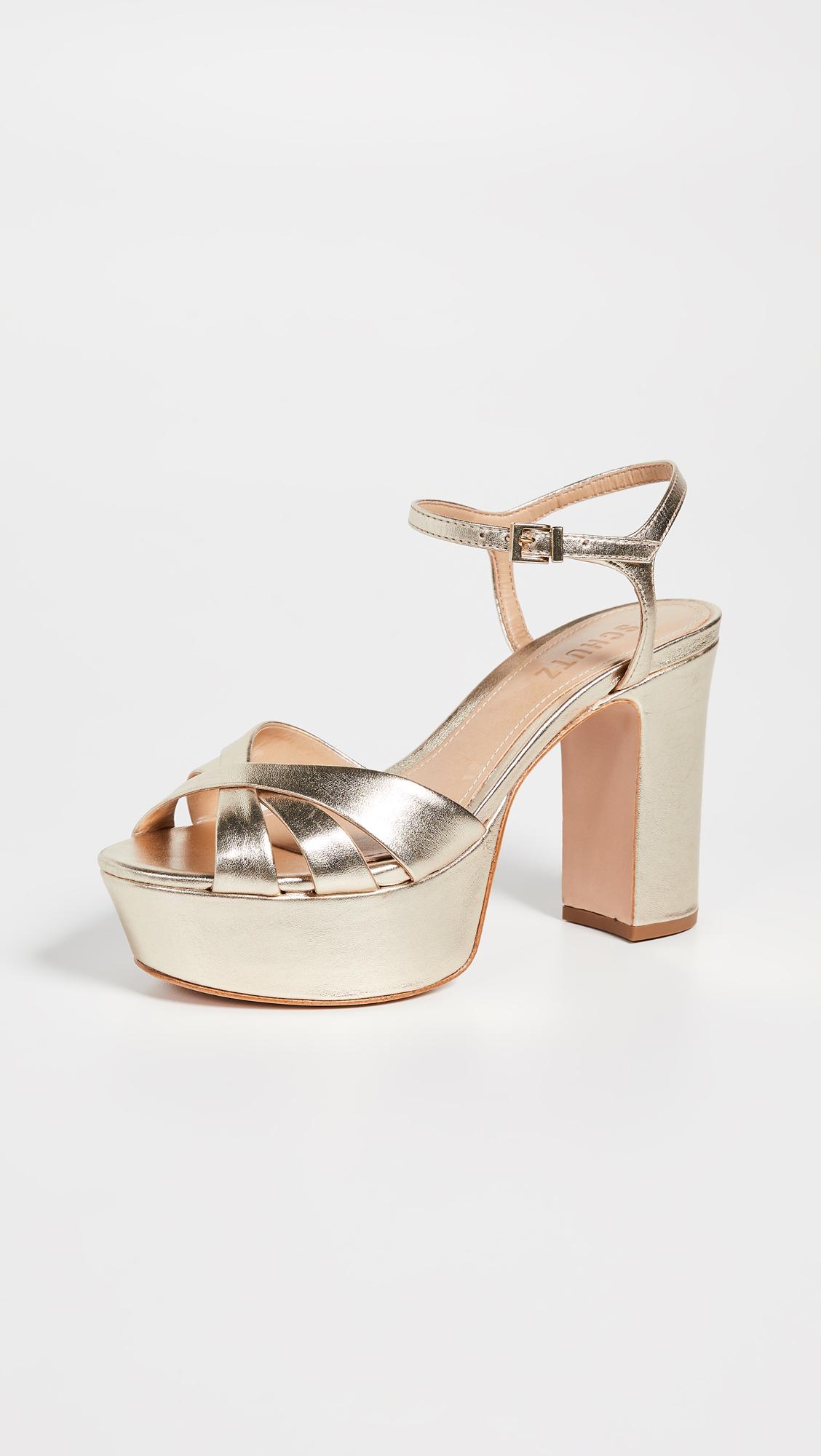 Schutz Leather Keefa Platform Sandals - Lyst