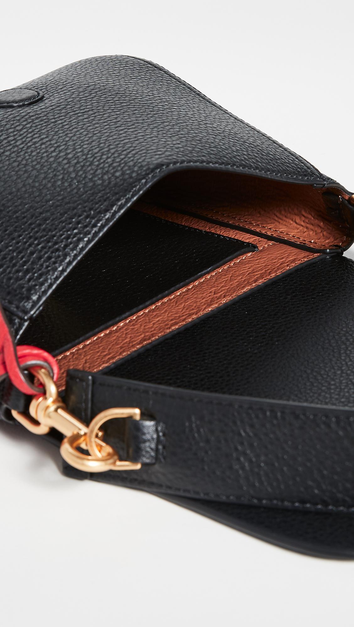 Tory Burch Leather Perry Flap Crossbody Bag in Black - Lyst