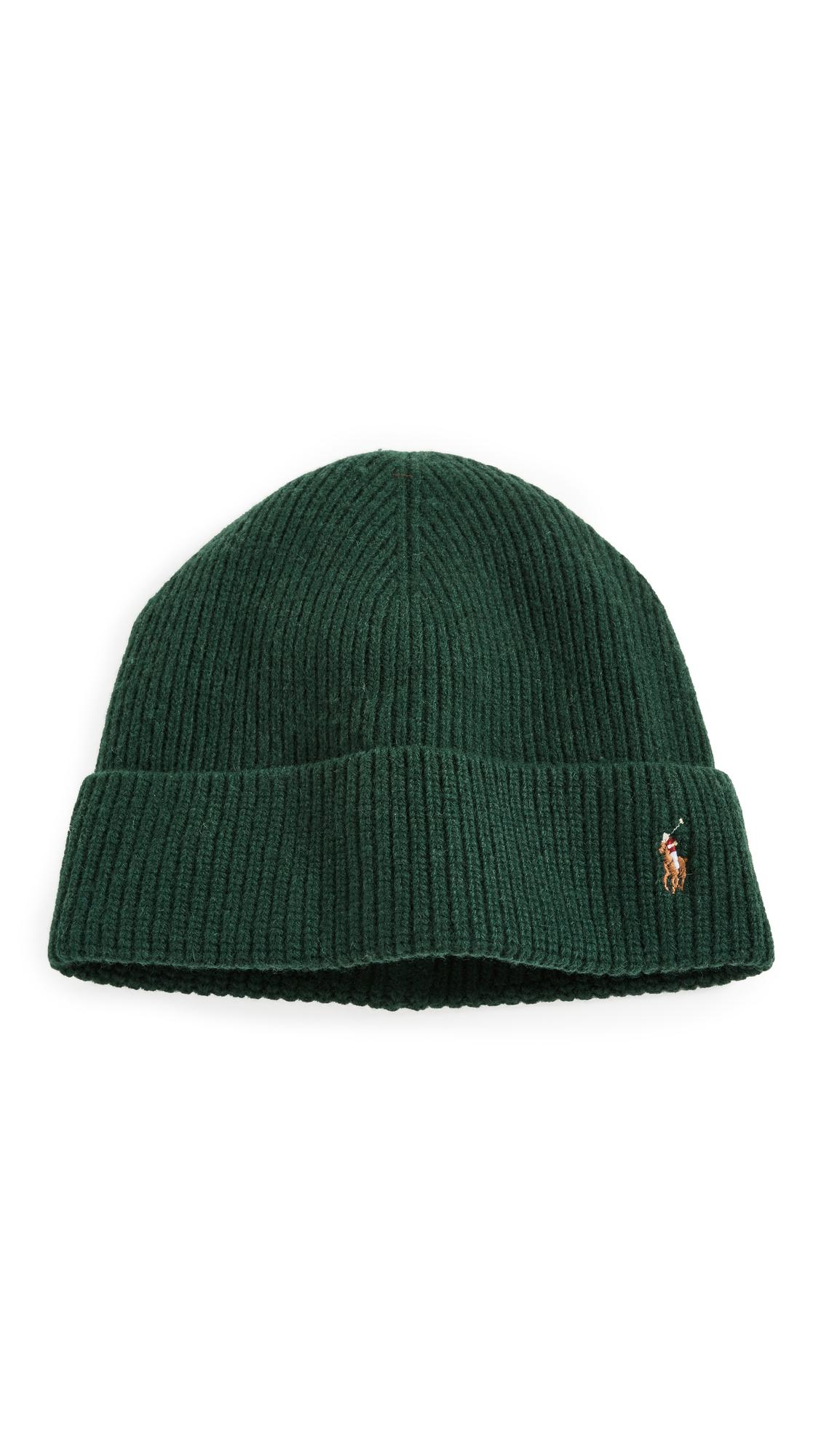Polo Ralph Lauren Signature Cuff Hat in Green for Men | Lyst