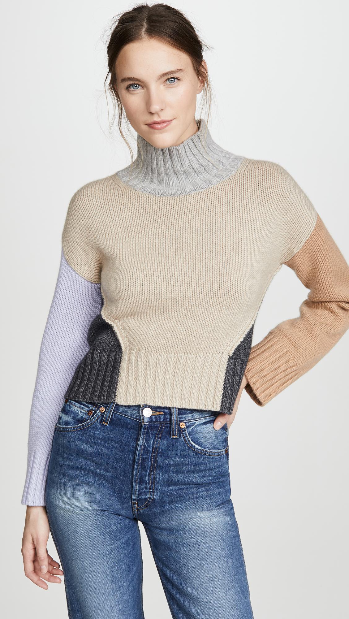 funnel neck pullover women's