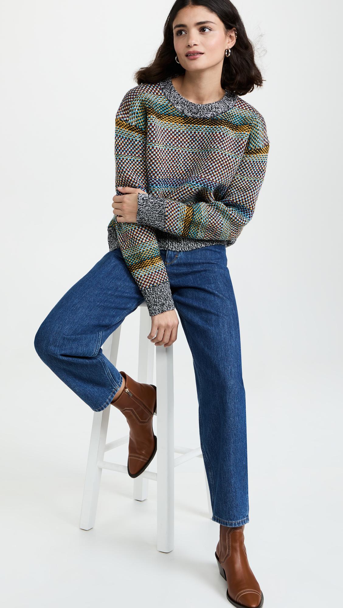 Rag \u0026 Bone Willow Wool Rainbow Sweater 