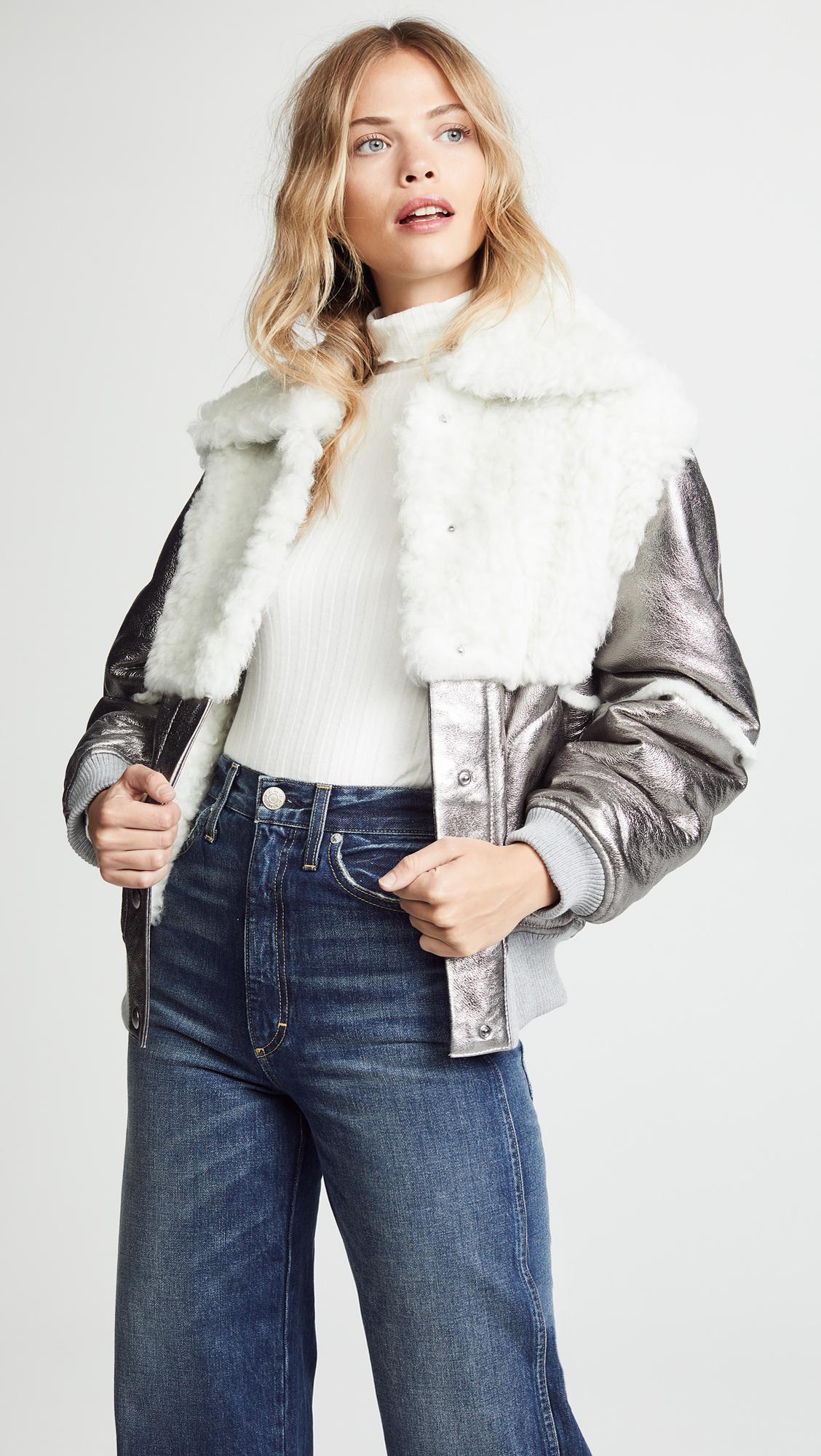 see by chloe shearling jacket