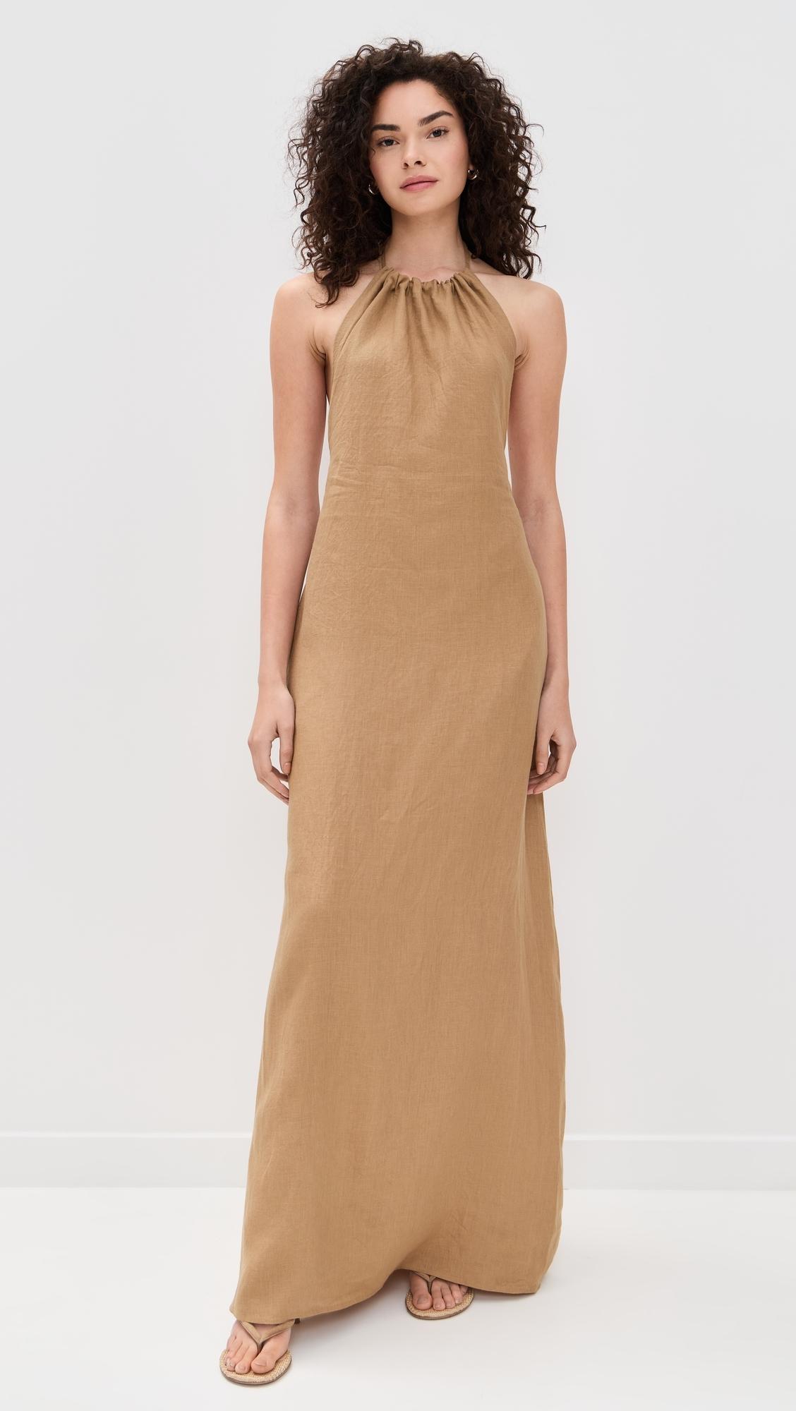 nili lotan green dress DELLA KNIT DRESS | Women's Full Length Dress In Indian Cotton Lace