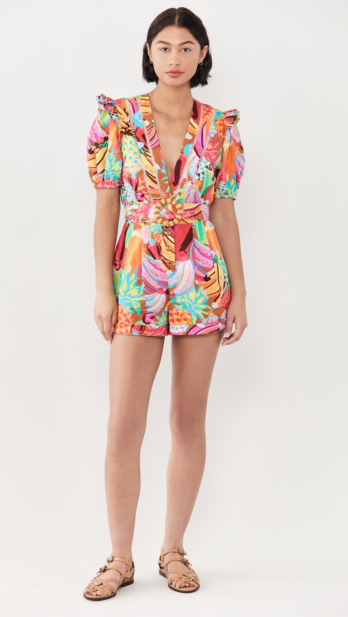 FARM Rio Cotton Fruit Salad Romper | Lyst
