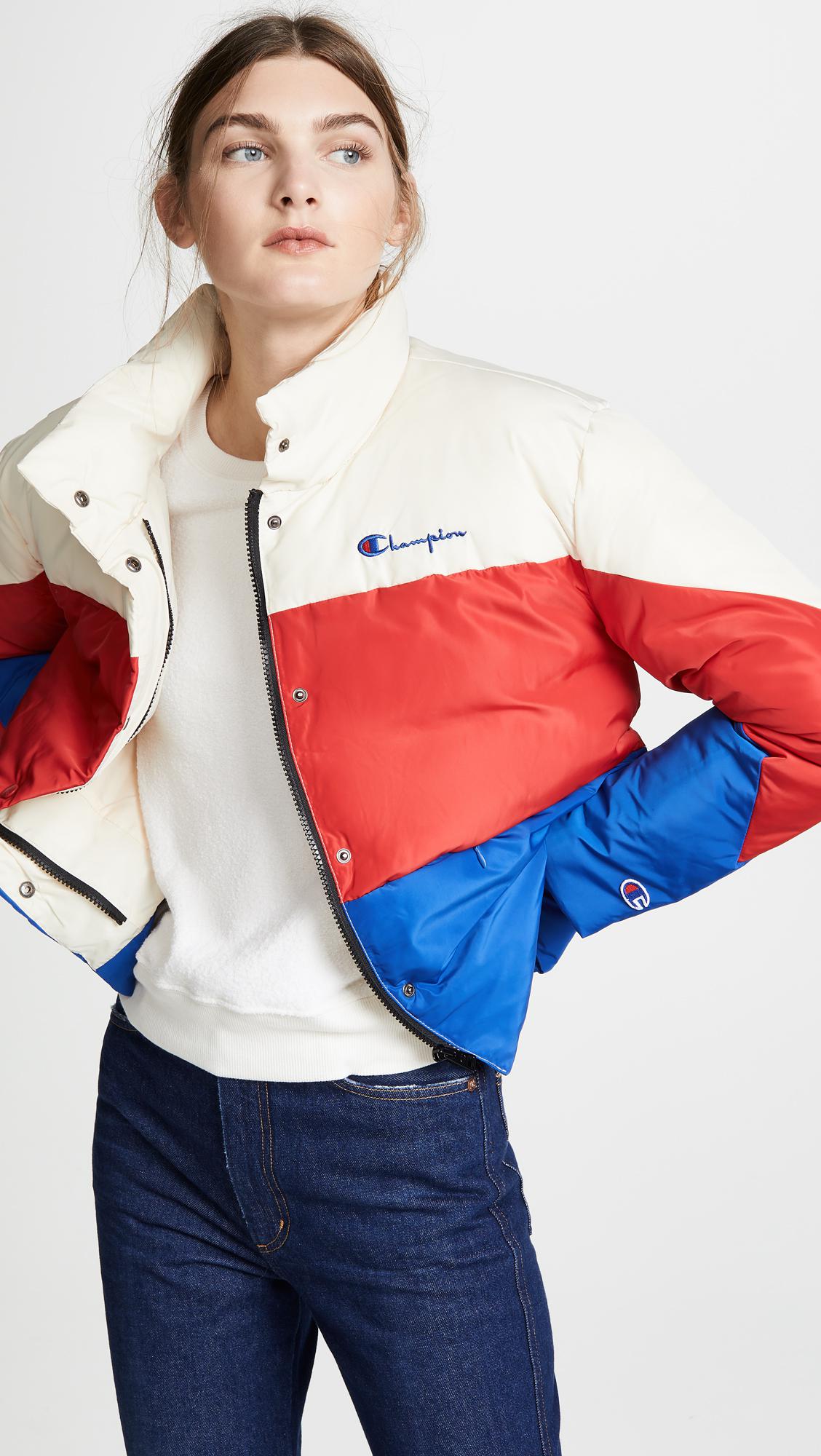 red champion puffer jacket