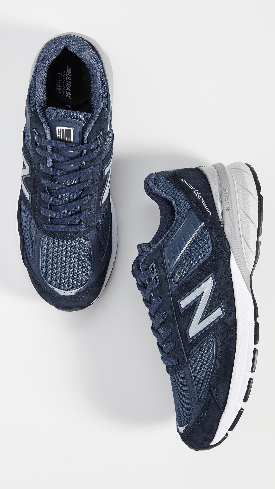 New Balance Suede 990v5 in Navy/Silver (Blue) - Save 51% | Lyst