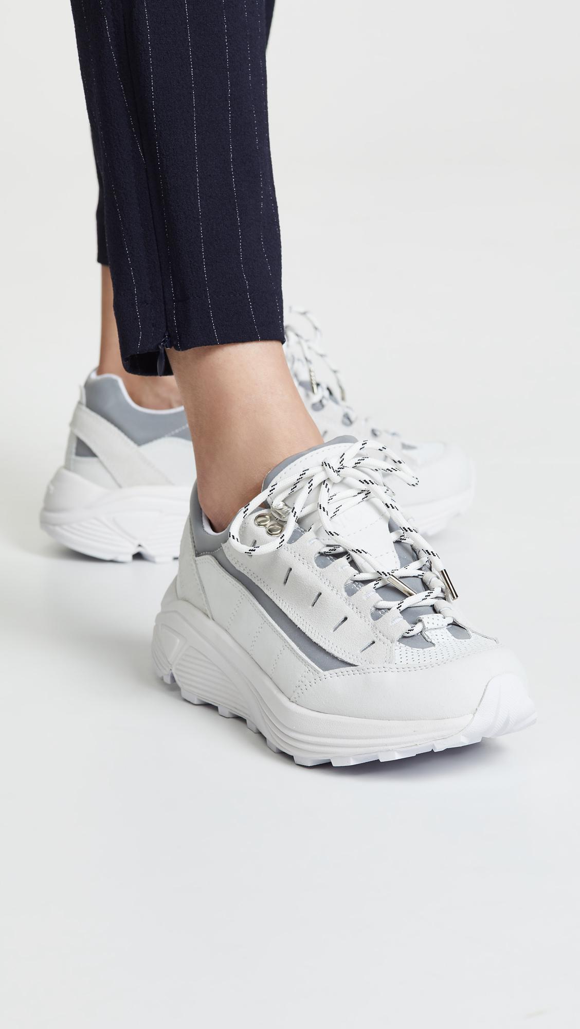Ganni Synthetic Iris Suede And Leather Sneakers in Bright White (White) -  Lyst