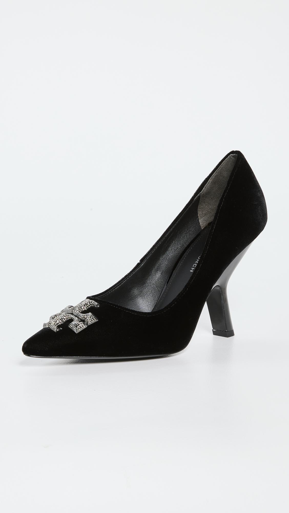 Tory Burch Eleanor Pave Pumps 100mm in Black | Lyst