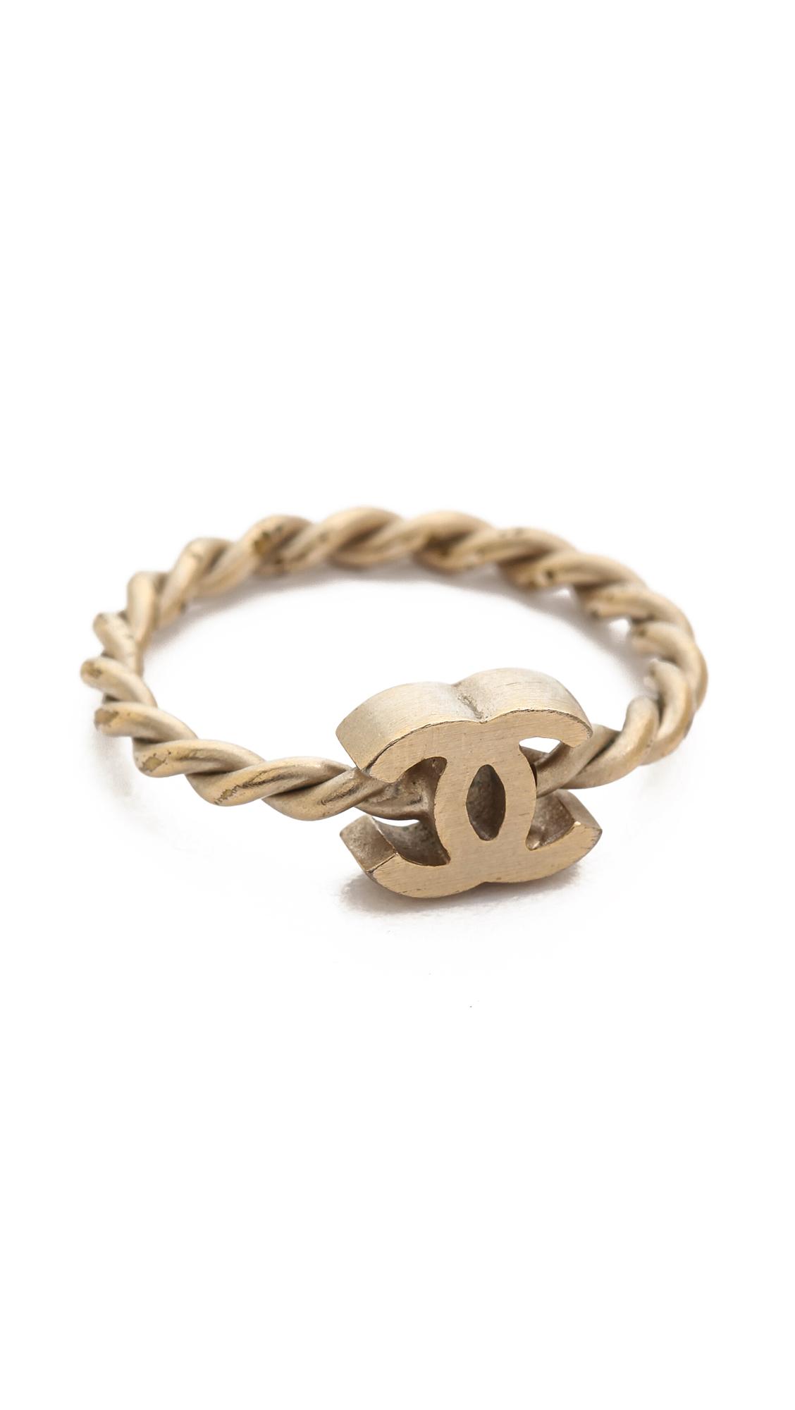 Chanel  Vintage Chanel Gold Citrine and Semi Precious Stone Ring