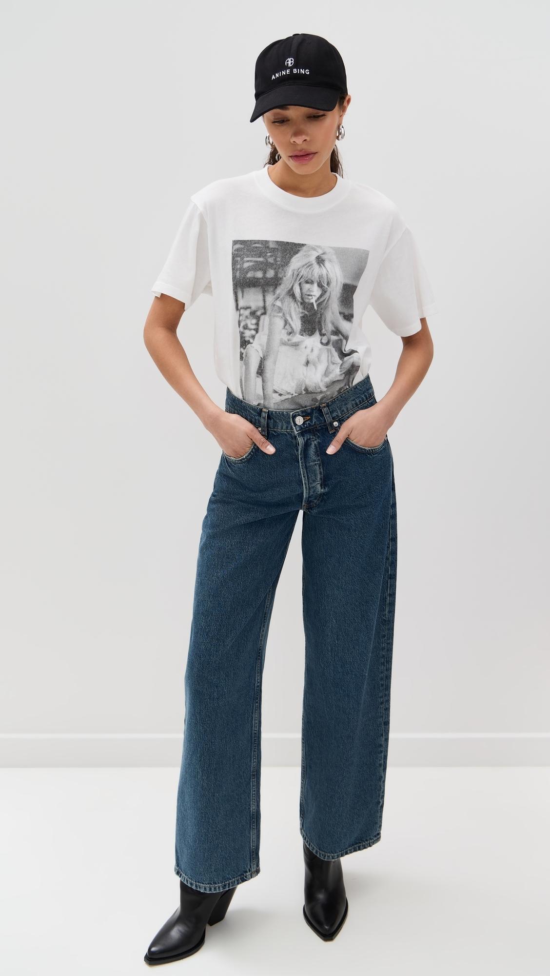 Anine Bing Lili Tee Ab X Dk X Brigitte Bardot in Gray | Lyst
