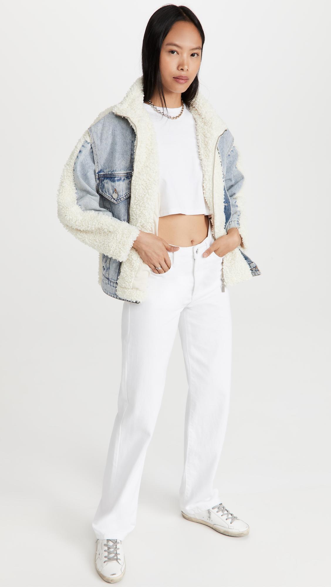 Blank NYC Bear Hug Denim Sherpa Jacket 