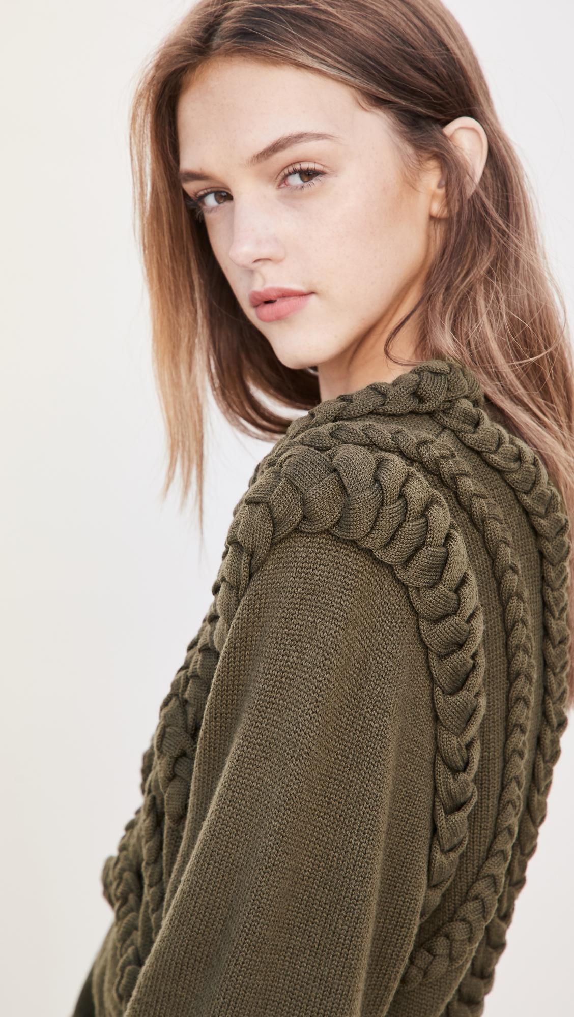 ronny kobo yeva cable knit sweater