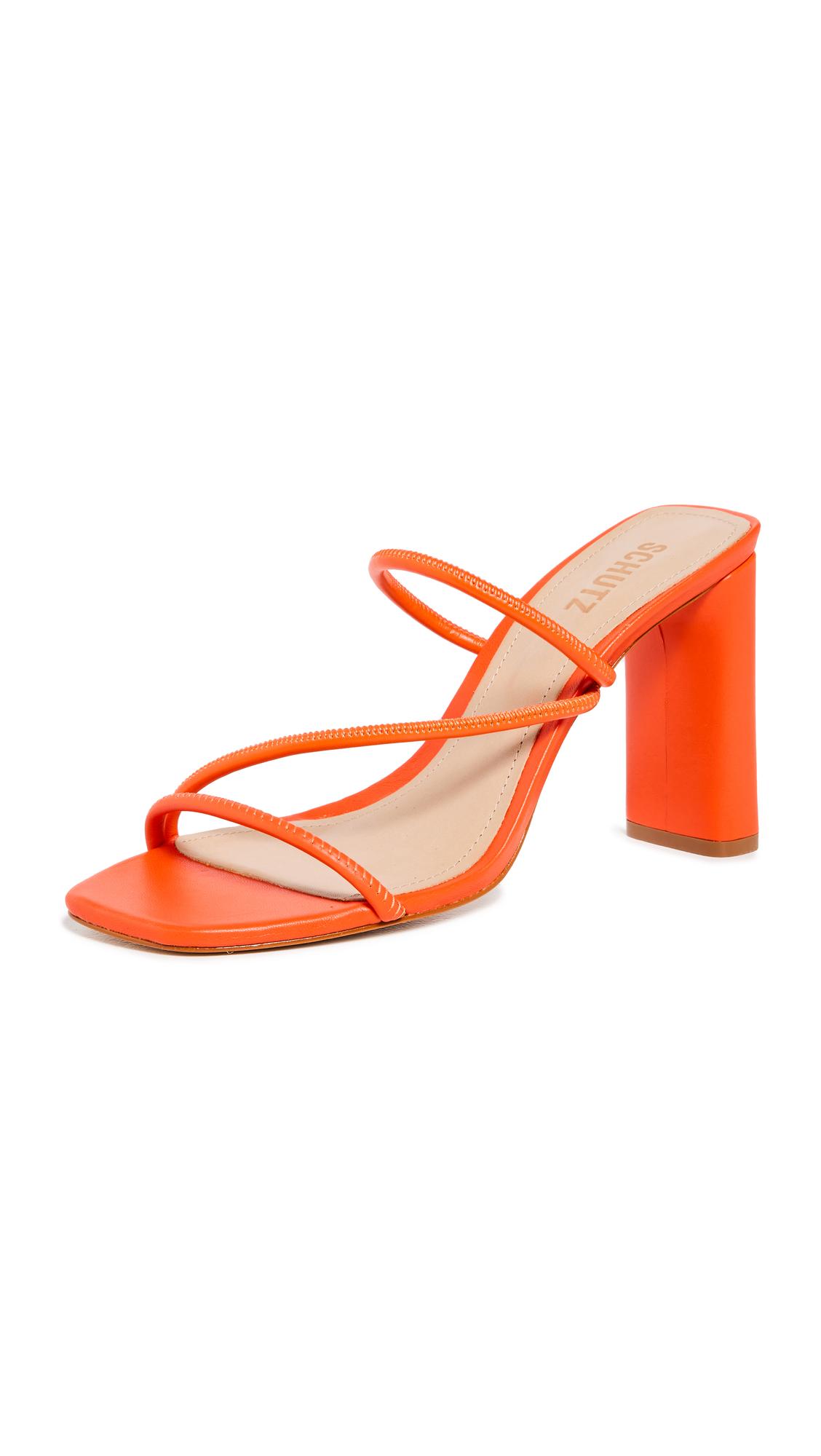 SCHUTZ SHOES Chessie Sandals in Orange | Lyst