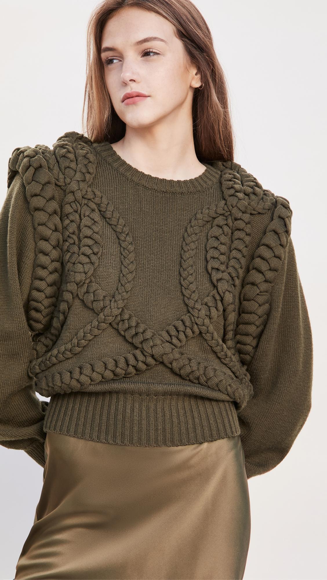 ronny kobo yeva cable knit sweater