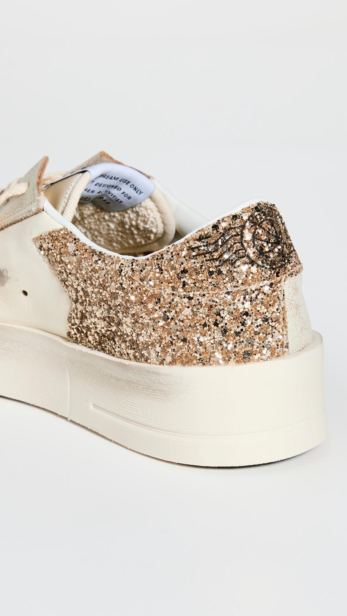 Golden Goose Stardan Vintage Leather Glitter Sneakers in