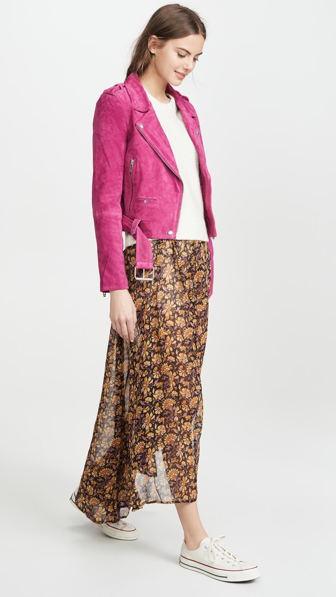 Blank NYC Suede Moto Jacket in Pink Lyst Canada