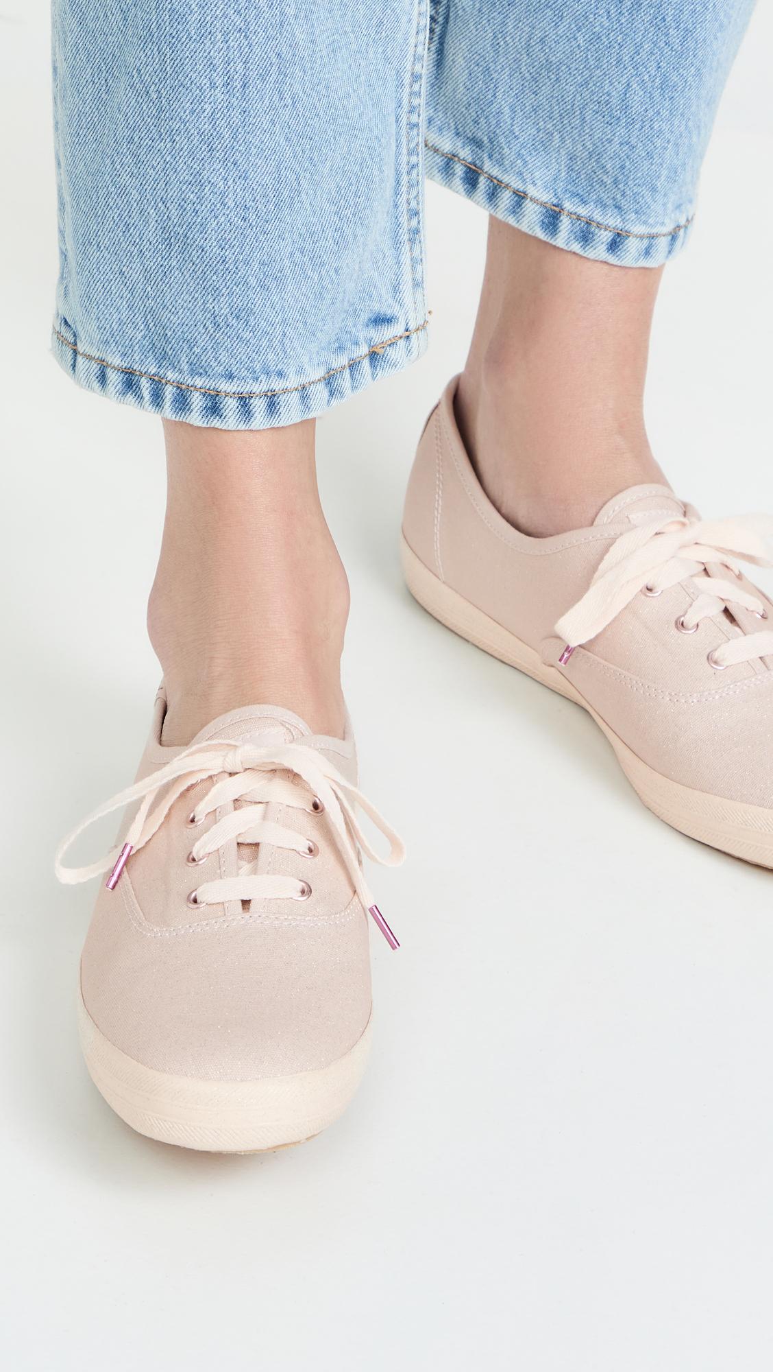 Keds X Kate Spade New York Champion Glitter Sneakers in Pink | Lyst