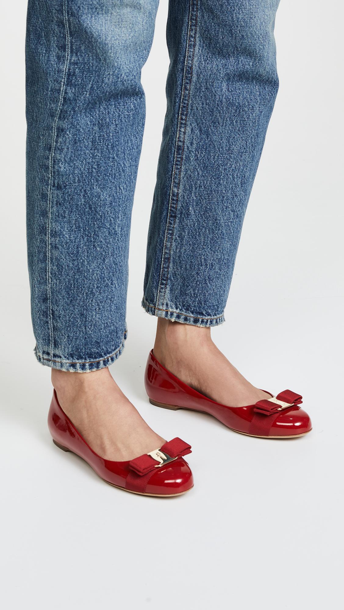 ferragamo red flats