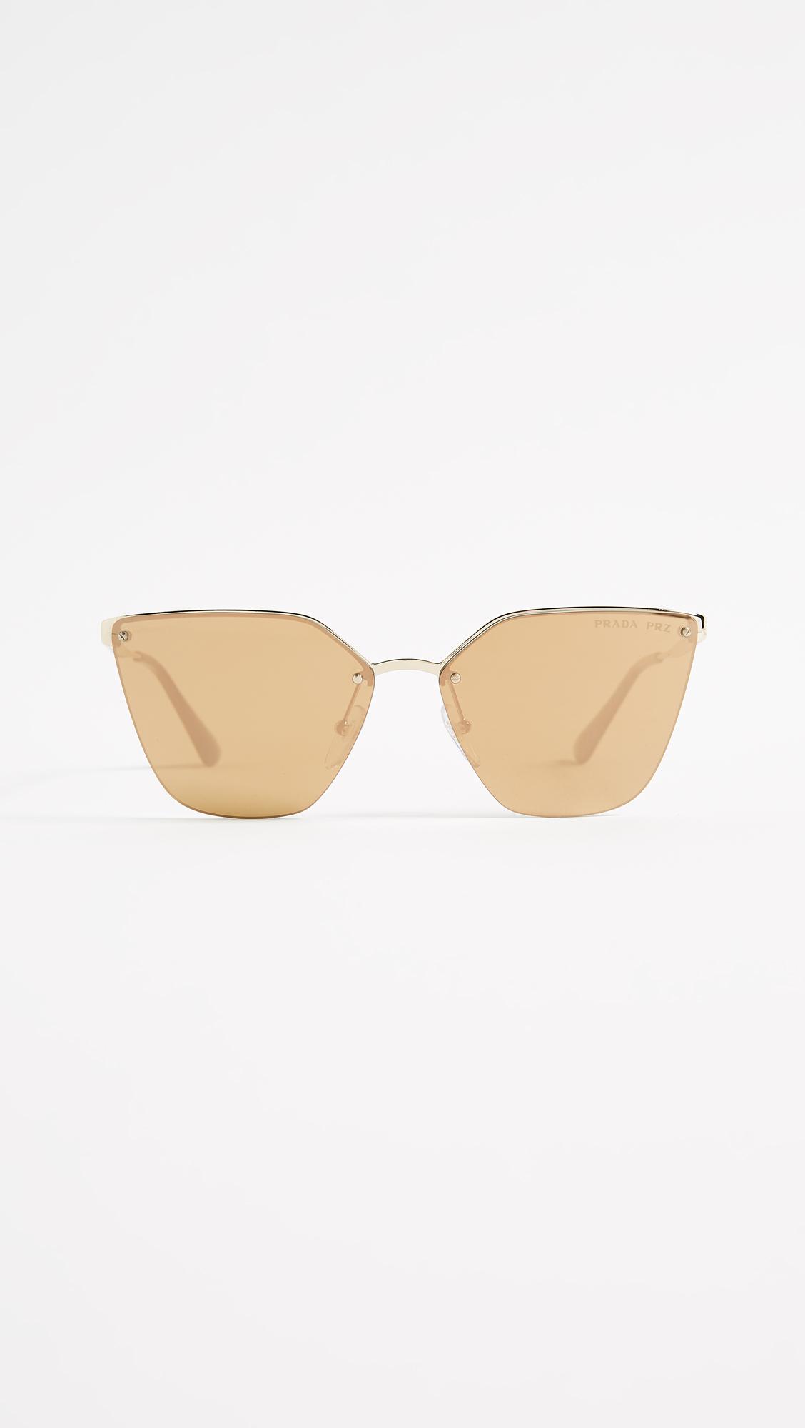 Prada Cinema Evolution Sunglasses in Metallic | Lyst Canada