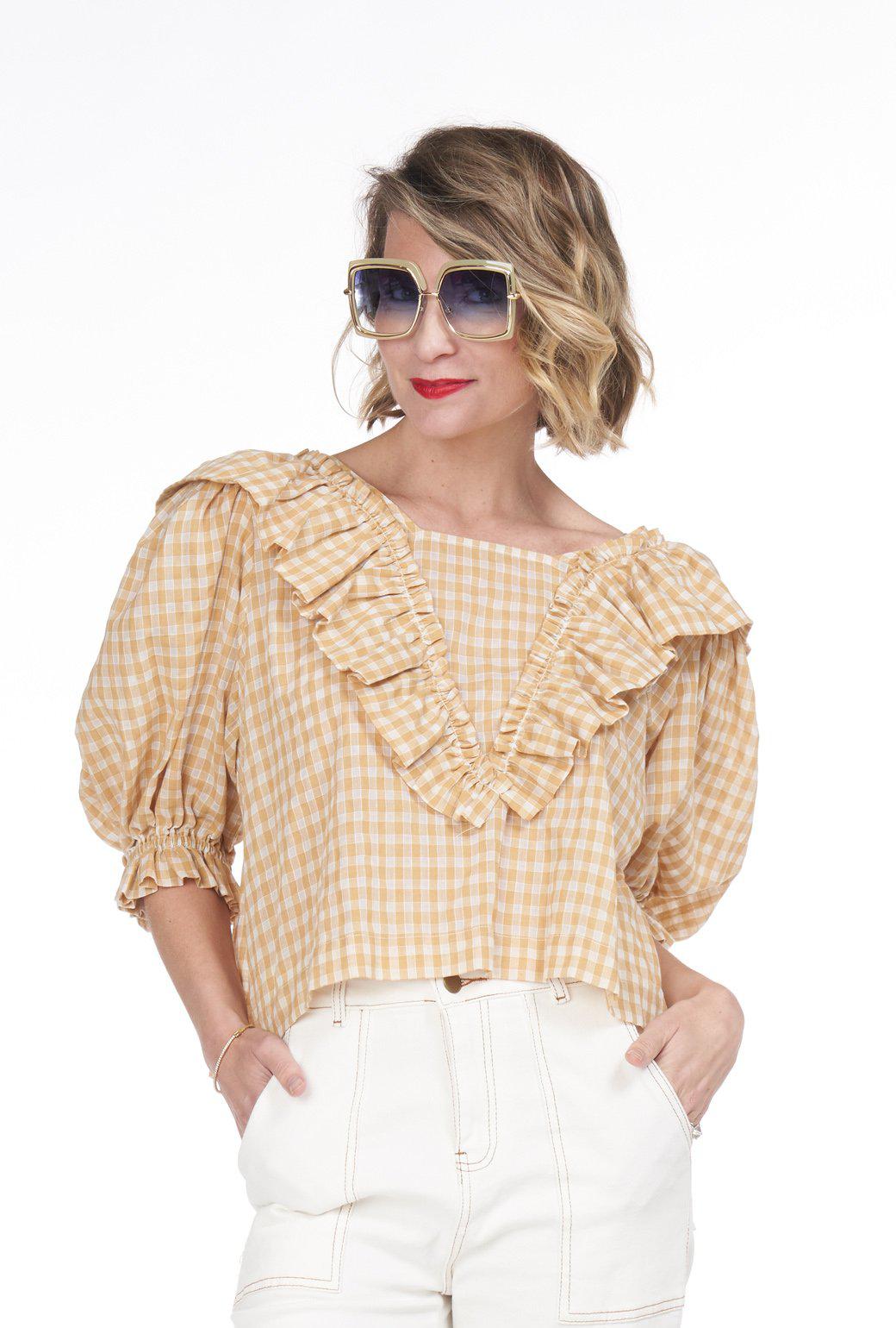 innika choo gingham top