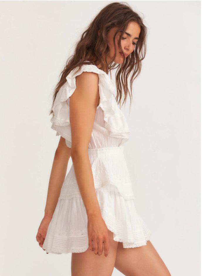 LoveShackFancy Gwen Dress in Brown Lyst